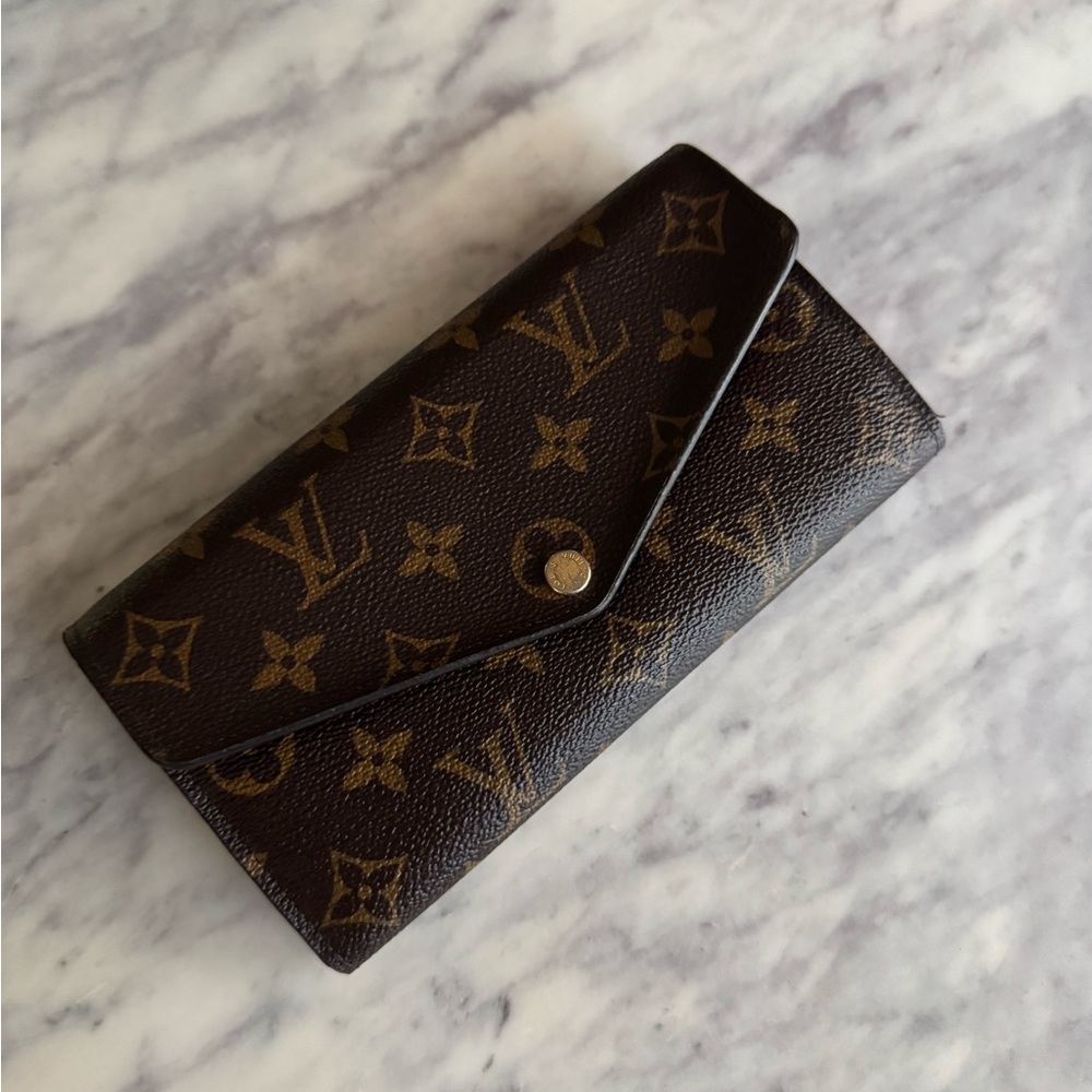 Louis Vuitton Black and Gold Monogram Wallet